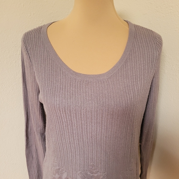 Soft Surroundings Gray Knit Sweater - Picture 4 of 6